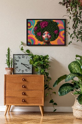 Quadro di muschio stabilizzato Una donna di Afro