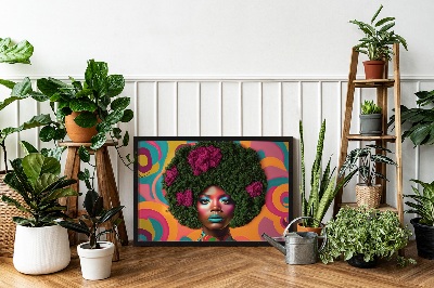 Quadro di muschio stabilizzato Una donna di Afro