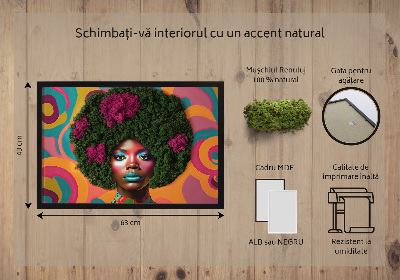 Quadro di muschio stabilizzato Una donna di Afro