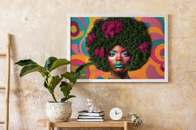 Quadro di muschio stabilizzato Una donna di Afro