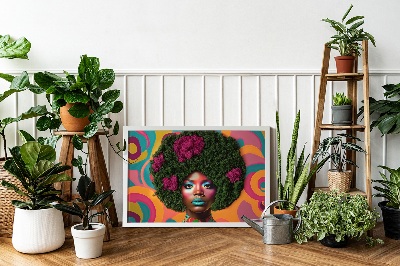 Quadro di muschio stabilizzato Una donna di Afro