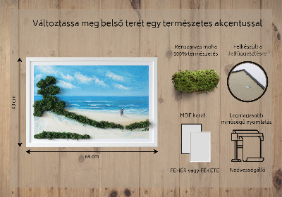 Quadro con muschio vero Amanti sulla spiaggia