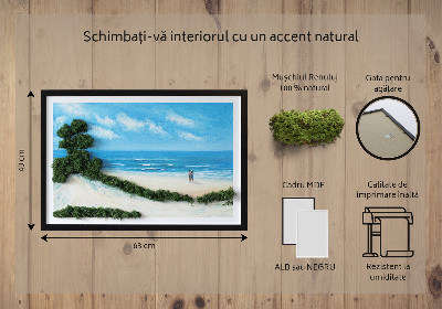 Quadro con muschio vero Amanti sulla spiaggia