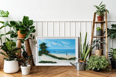 Quadro con muschio vero Amanti sulla spiaggia