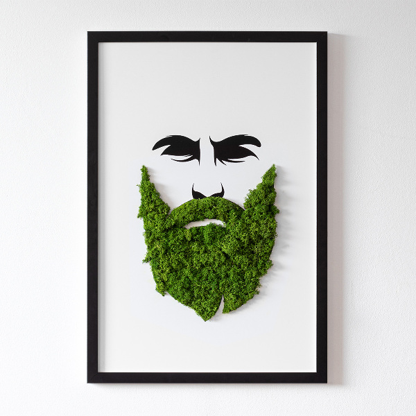 Quadro con muschio stabilizzato Hipster con la barba