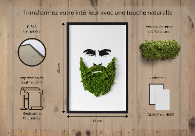 Quadro con muschio stabilizzato Hipster con la barba