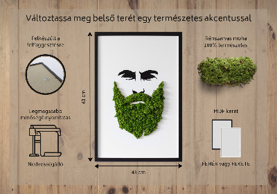 Quadro con muschio stabilizzato Hipster con la barba