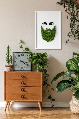 Quadro con muschio stabilizzato Hipster con la barba