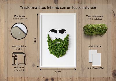 Quadro con muschio stabilizzato Hipster con la barba