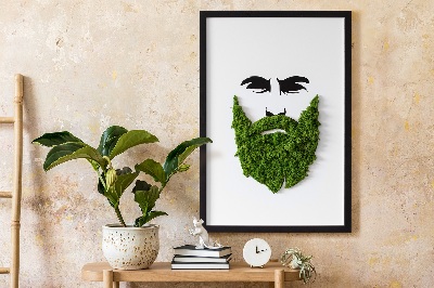 Quadro con muschio stabilizzato Hipster con la barba