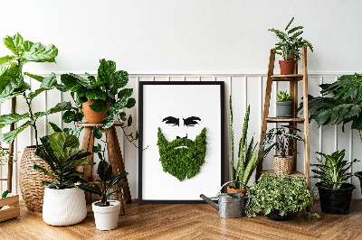 Quadro con muschio stabilizzato Hipster con la barba