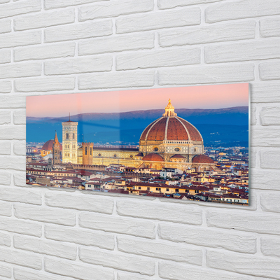 Quadro di vetro Italia cattedrale panorama notte