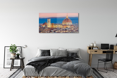 Quadro di vetro Italia cattedrale panorama notte