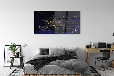 Quadro vetro Luci della mappa del cielo