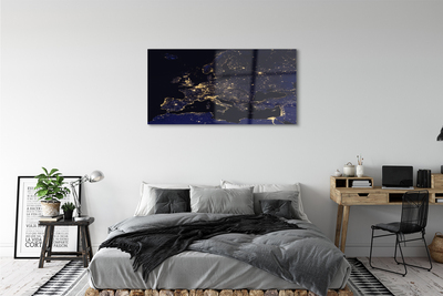 Quadro vetro Luci della mappa del cielo