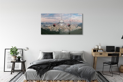 Quadro vetro Piano della città delle montagne