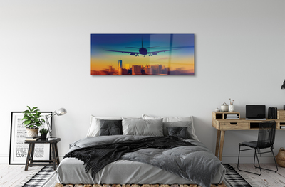 Quadro vetro Aereo cloud city west