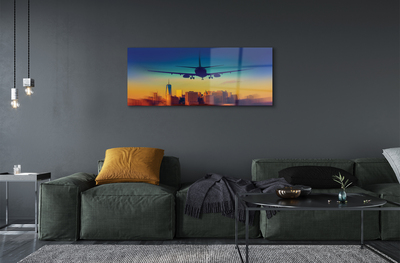 Quadro vetro Aereo cloud city west