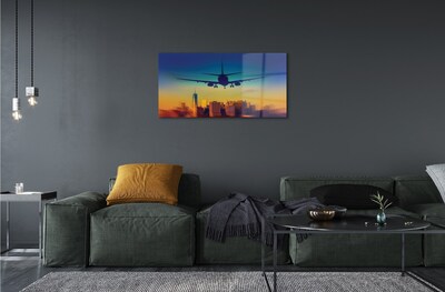 Quadro vetro Aereo cloud city west