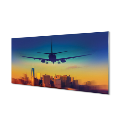 Quadro vetro Aereo cloud city west