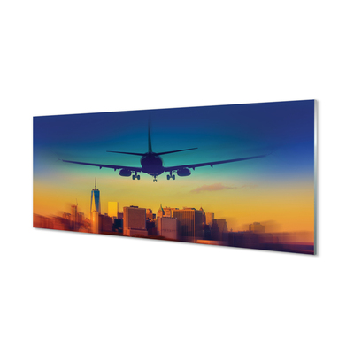 Quadro vetro Aereo cloud city west