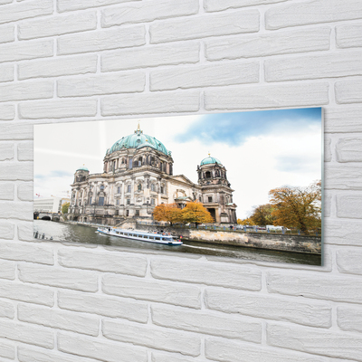 Quadro in vetro Germania cattedrale fiume berlino