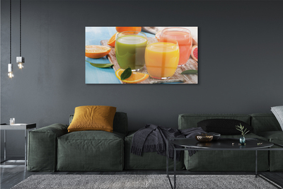 Quadro su vetro Bicchieri da cocktail colorati