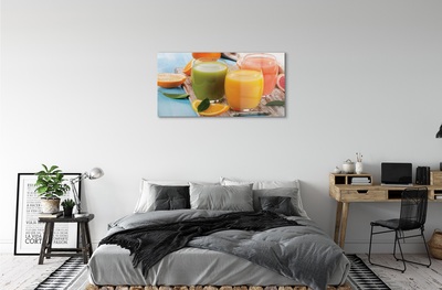 Quadro su vetro Bicchieri da cocktail colorati