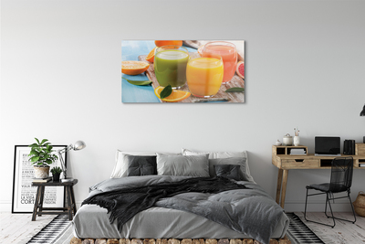 Quadro su vetro Bicchieri da cocktail colorati