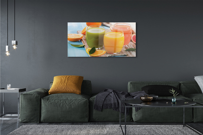 Quadro su vetro Bicchieri da cocktail colorati