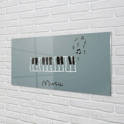 Quadro vetro Note di pianoforte