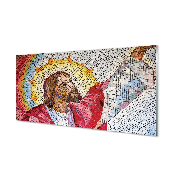 Quadro su vetro Gesù mosaico