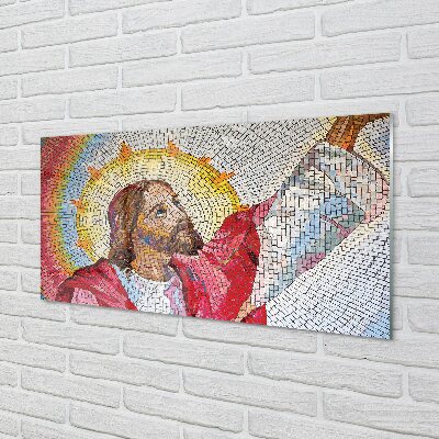 Quadro su vetro Gesù mosaico