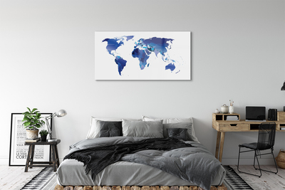 Quadro in vetro Mappa blu