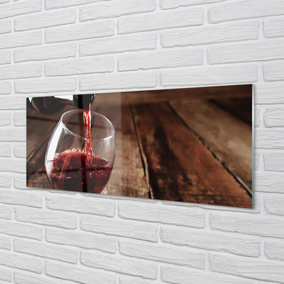 Quadro in vetro Bicchiere da vino planks