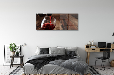 Quadro in vetro Bicchiere da vino planks