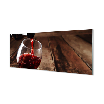 Quadro in vetro Bicchiere da vino planks