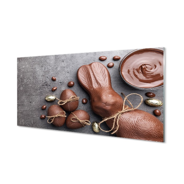 Quadro in vetro Coniglio caramellato al cioccolato