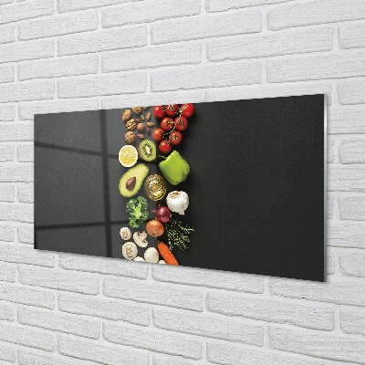 Quadro di vetro Carota avocado limone