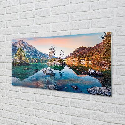 Quadro vetro Germania montagne alpi autunno lago