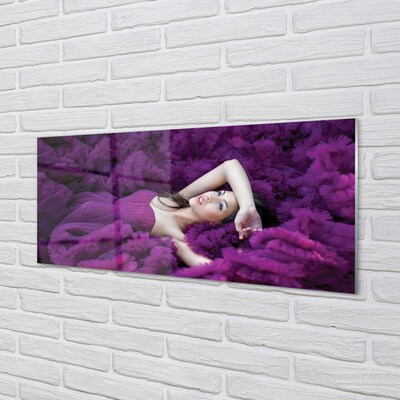 Quadro di vetro Viola femmina