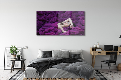 Quadro di vetro Viola femmina