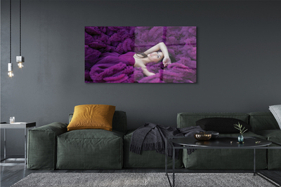 Quadro di vetro Viola femmina