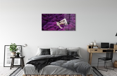 Quadro di vetro Viola femmina