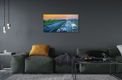 Quadro di vetro Autostrade cielo auto