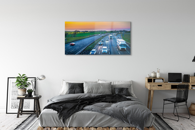 Quadro di vetro Autostrade cielo auto