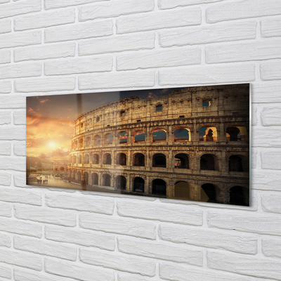 Quadro vetro Roma colosseo al tramonto