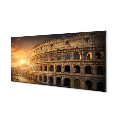 Quadro vetro Roma colosseo al tramonto