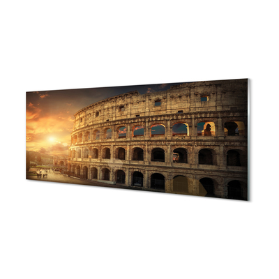 Quadro vetro Roma colosseo al tramonto