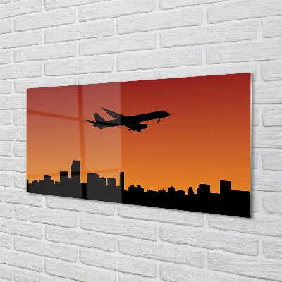 Quadro su vetro Tramonto aereo e cielo